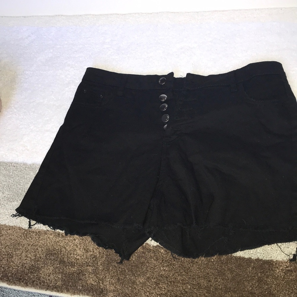 High waisted jean shorts